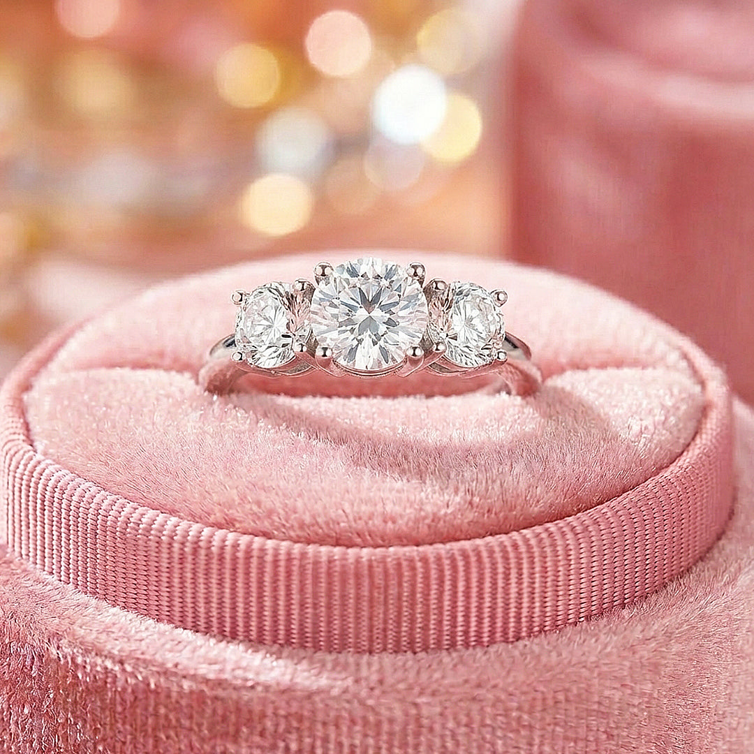 Trilogy Moissanite Women Ring | 925 Sterling Silver | PRM7151