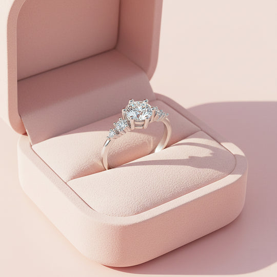 Trilogy Triple Stone Ring | 1.00ct | Moissanite | 925 Sterling Silver | Prm7162 - Ring | Singapore Jewellery, Wedding Rings &amp; Gifts | Same Day Delivery | Tiara.com.sg