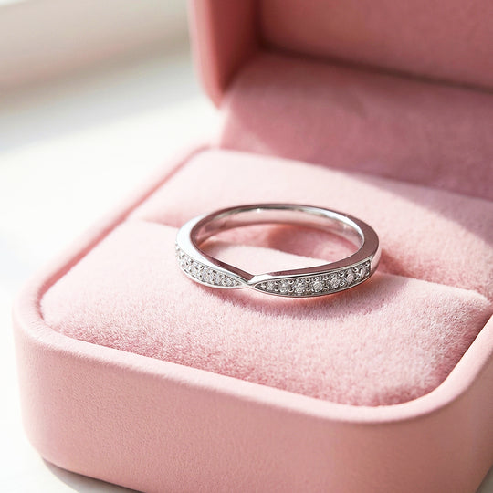Infinity Moissanite Band Ring | 925 Sterling Silver | PRM7191