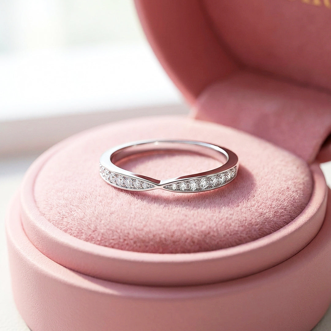 Infinity Moissanite Band Ring | 925 Sterling Silver | PRM7191