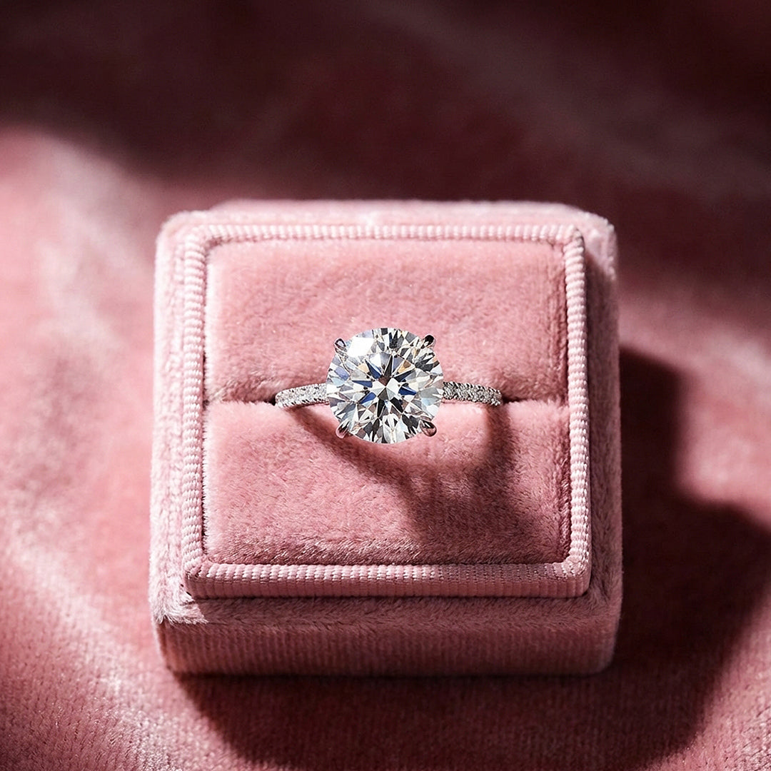 5 Carat Moissanite Engagement Ring | 925 Sterling Silver | PRM7193