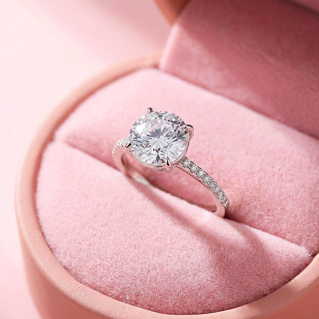 5 Carat Moissanite Engagement Ring | 925 Sterling Silver | PRM7193