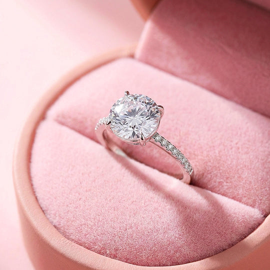 5 Carat Moissanite Engagement Ring | 925 Sterling Silver | PRM7193