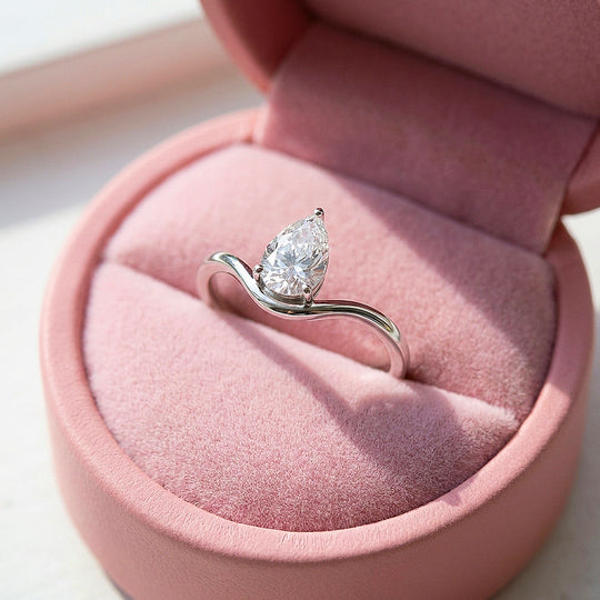 Pear-Cut Chevron Women Ring | 925 Silver | PRM7205