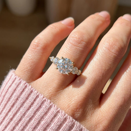 Five-Stone Round Moissanite Ring | 925 Sterling Silver | PRM7227
