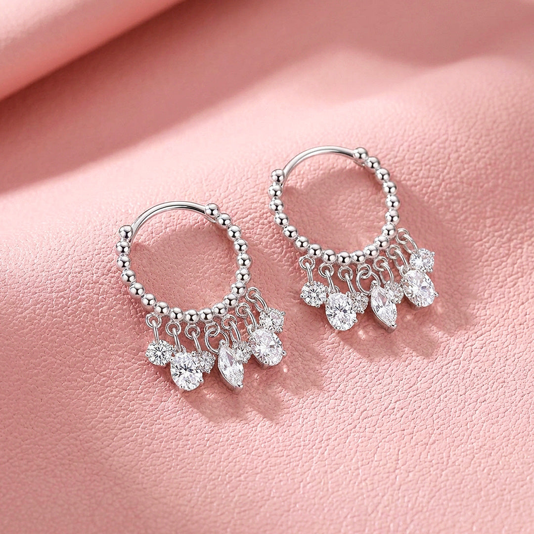 Beaded Chandelier Drop Earrings | 925 Sterling Silver | PRM8177