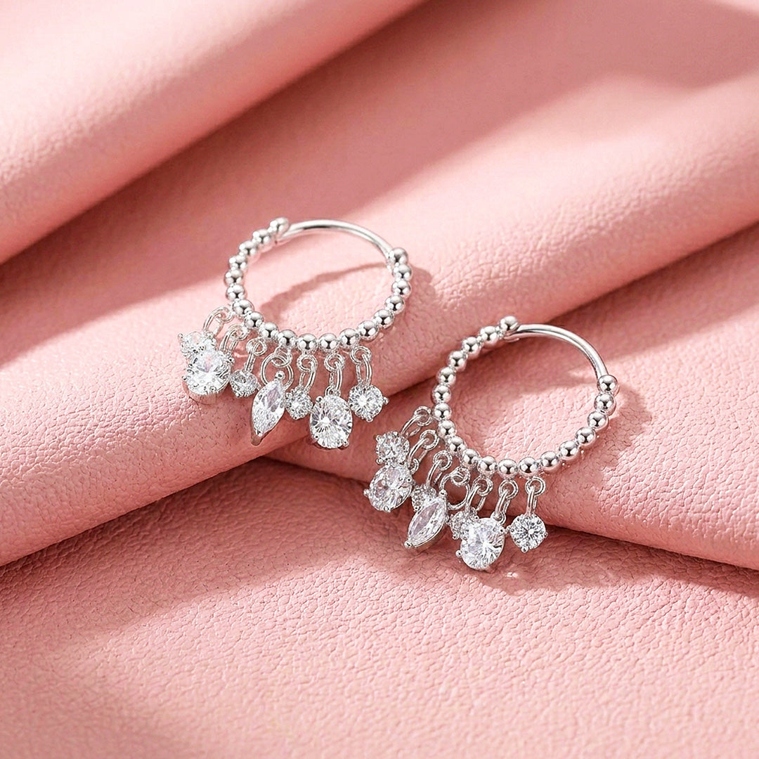 Beaded Chandelier Drop Earrings | 925 Sterling Silver | PRM8177
