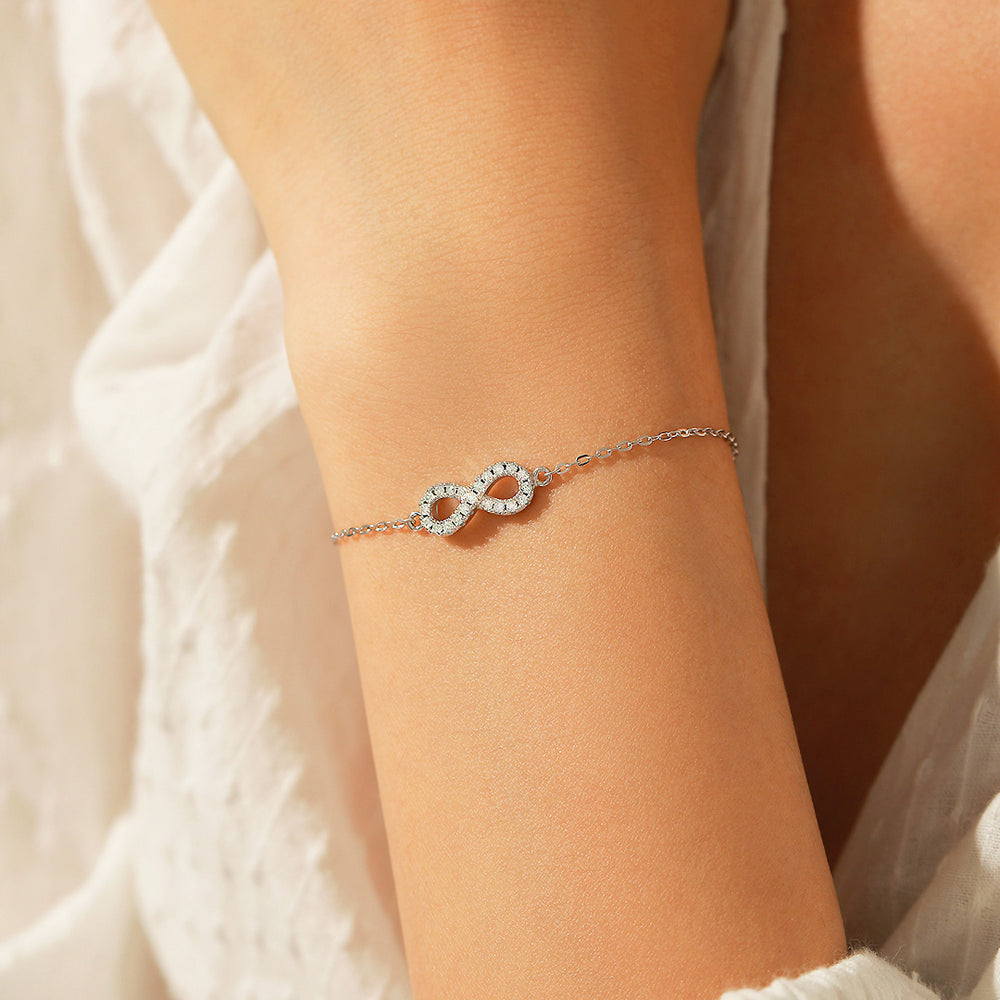 Infinity Pavé Bracelet | Moissanite | Prm9109 - Bracelets | Singapore Jewellery, Wedding Rings & Gifts | Same Day Delivery | Tiara.com.sg