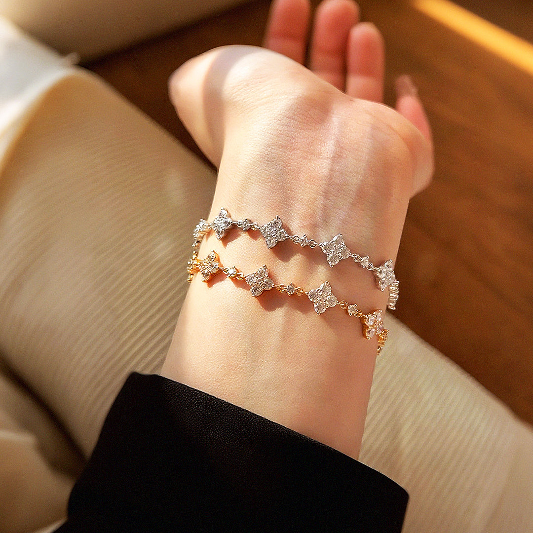 Prm9129 – Clover Moissanite Bracelet