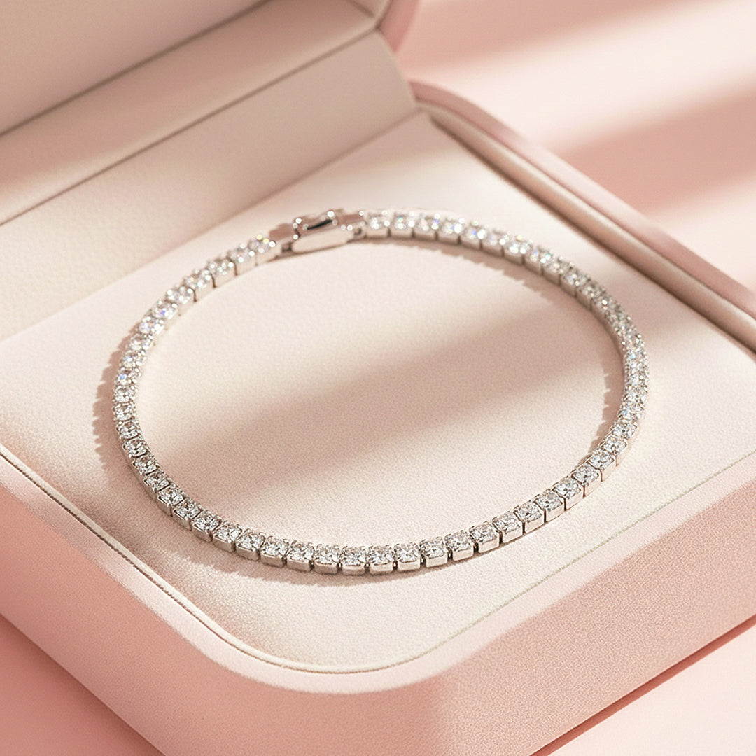 Square Tennis Bracelet | Moissanite | Prm9145 - Bracelets | Singapore Jewellery, Wedding Rings & Gifts | Same Day Delivery | Tiara.com.sg