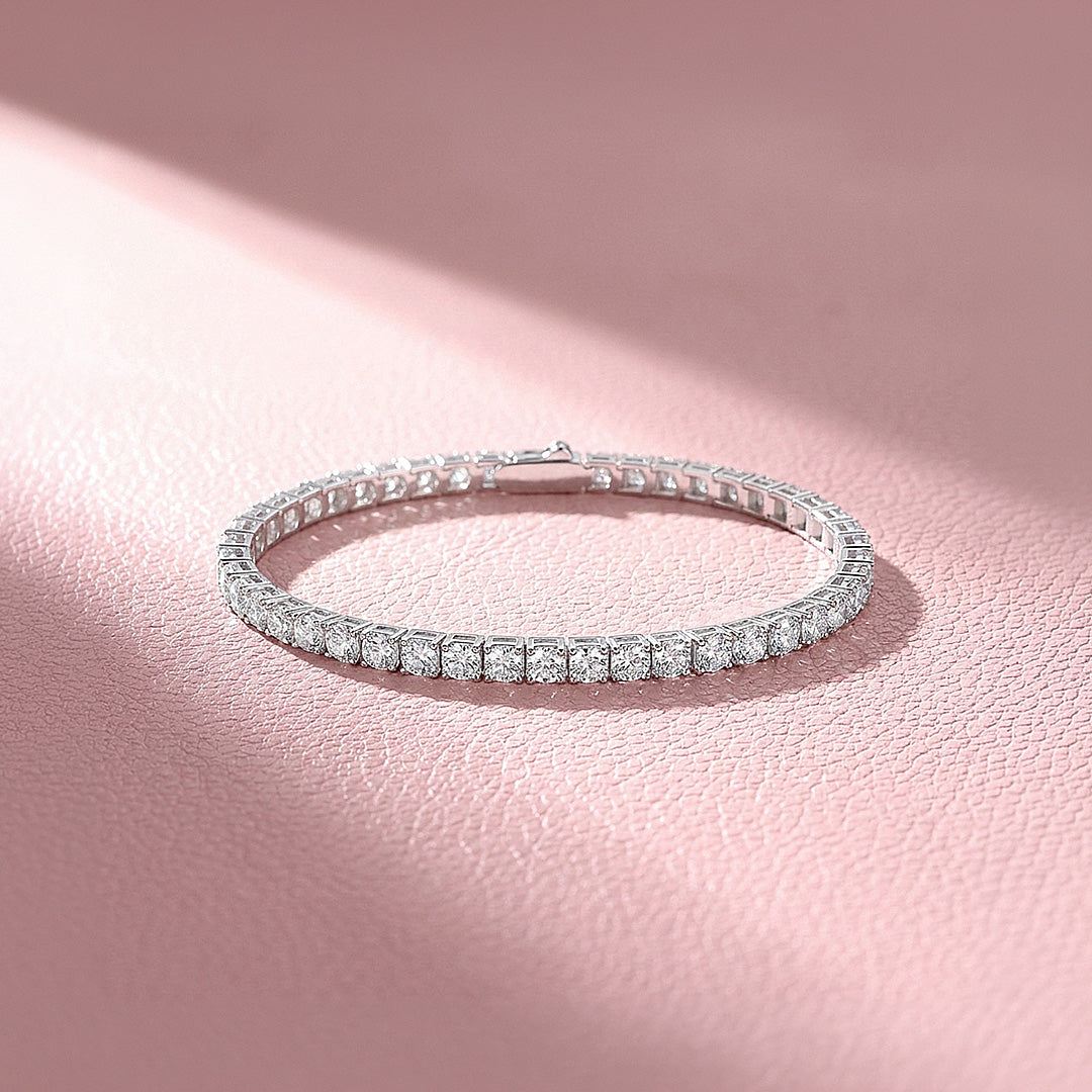 Square Tennis Bracelet | Moissanite | Prm9145