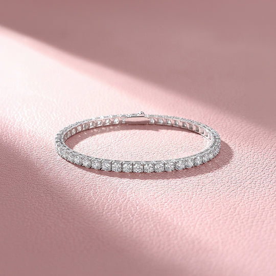 Square Tennis Bracelet | Moissanite | Prm9145