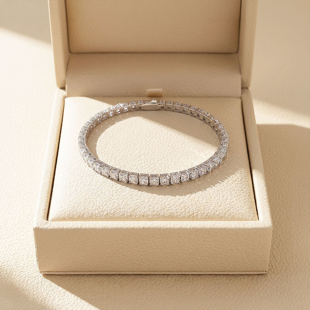 Square Tennis Bracelet | Moissanite | Prm9145