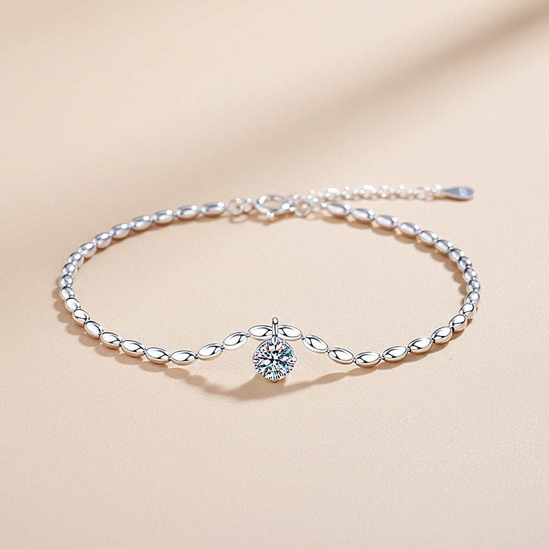 Oval Bead Bracelet | Moissanite | Prm9156 - Bracelets | Singapore Jewellery, Wedding Rings &amp; Gifts | Same Day Delivery | Tiara.com.sg