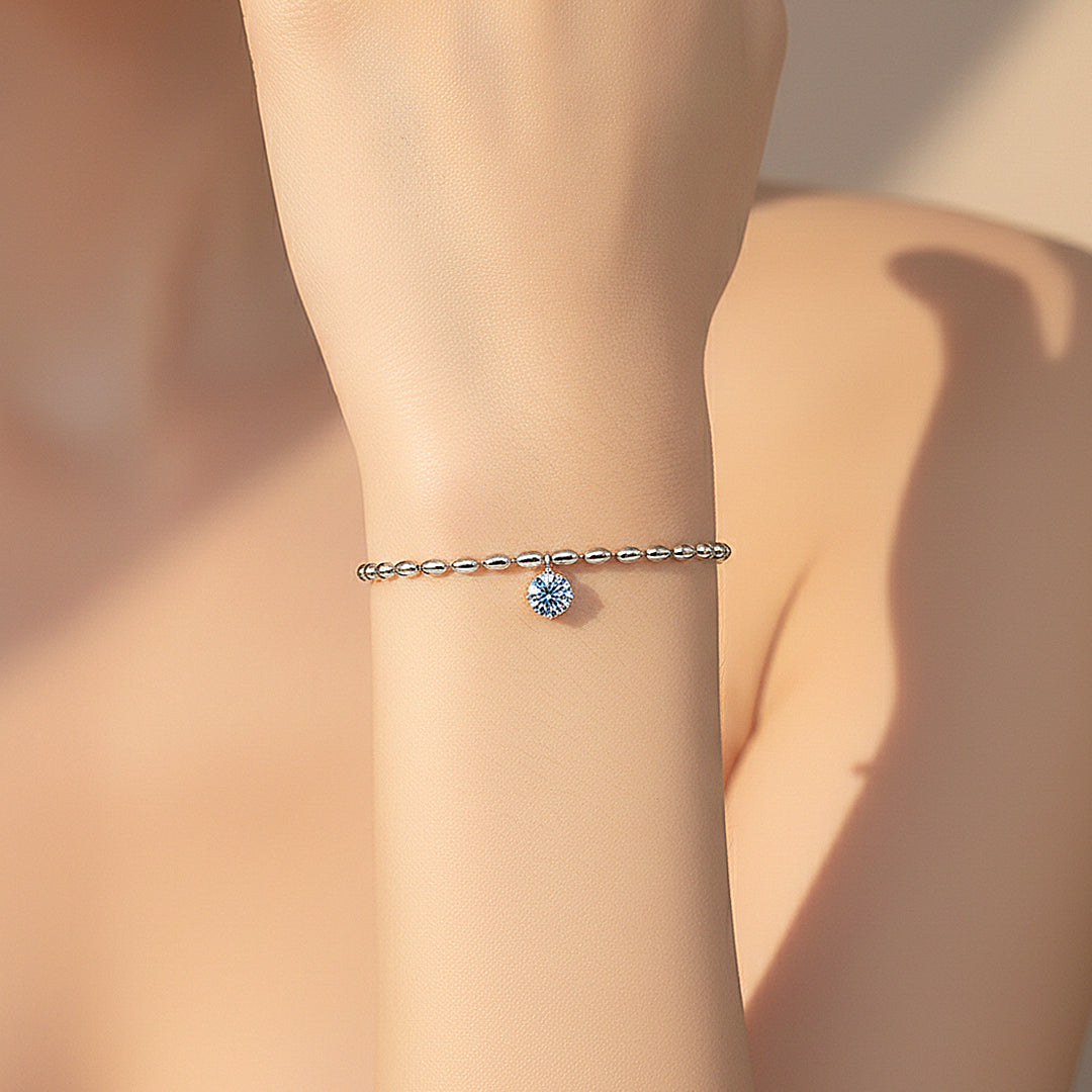 Oval Bead Bracelet | Moissanite | Prm9156 - Bracelets | Singapore Jewellery, Wedding Rings &amp; Gifts | Same Day Delivery | Tiara.com.sg