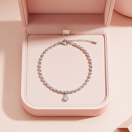 Oval Bead Bracelet | Moissanite | Prm9156 - Bracelets | Singapore Jewellery, Wedding Rings &amp; Gifts | Same Day Delivery | Tiara.com.sg