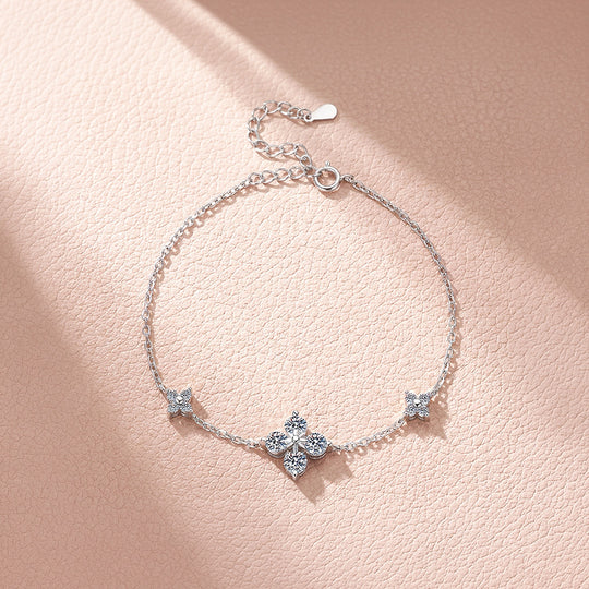 Floral Marquise Link Bracelet | Moissanite | Prm9162