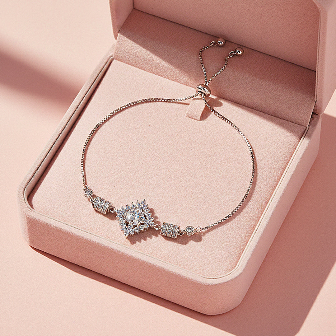 Rhombus Halo Slider Bracelet | Moissanite | Prm9164 - Bracelets | Singapore Jewellery, Wedding Rings &amp; Gifts | Same Day Delivery | Tiara.com.sg