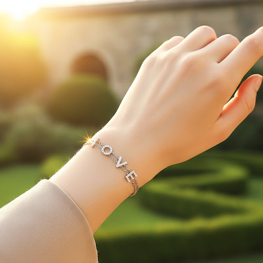 LOVE Double-Layer Bracelet | Moissanite | Prm9167 - Bracelets | Singapore Jewellery, Wedding Rings &amp; Gifts | Same Day Delivery | Tiara.com.sg