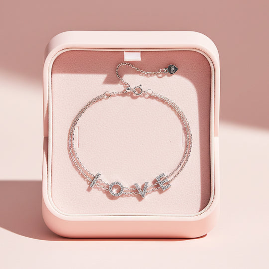 LOVE Double-Layer Bracelet | Moissanite | Prm9167 - Bracelets | Singapore Jewellery, Wedding Rings &amp; Gifts | Same Day Delivery | Tiara.com.sg