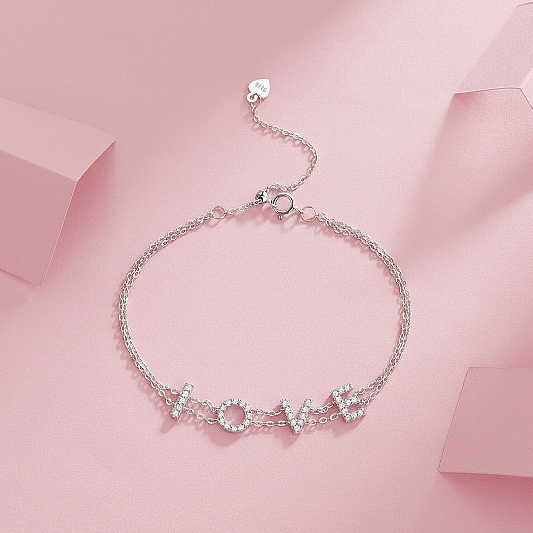 LOVE Double-Layer Bracelet | Moissanite | Prm9167 - Bracelets | Singapore Jewellery, Wedding Rings &amp; Gifts | Same Day Delivery | Tiara.com.sg