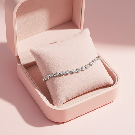Bezel Adjustable Tennis Bracelet | Moissanite | Prm9169 - Bracelets | Singapore Jewellery, Wedding Rings &amp; Gifts | Same Day Delivery | Tiara.com.sg