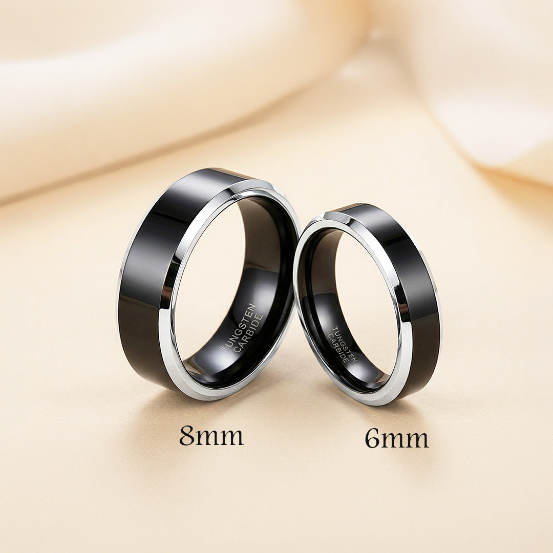 Redolent | Tungsten Couple Rings | Black Wedding Bands - Ring | Singapore Jewellery, Wedding Rings &amp; Gifts | Same Day Delivery | Tiara.com.sg