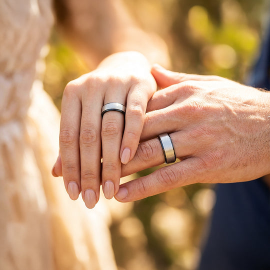 Resolve | Tungsten Couple Rings | Silver Wedding Bands - Ring | Singapore Jewellery, Wedding Rings &amp; Gifts | Same Day Delivery | Tiara.com.sg
