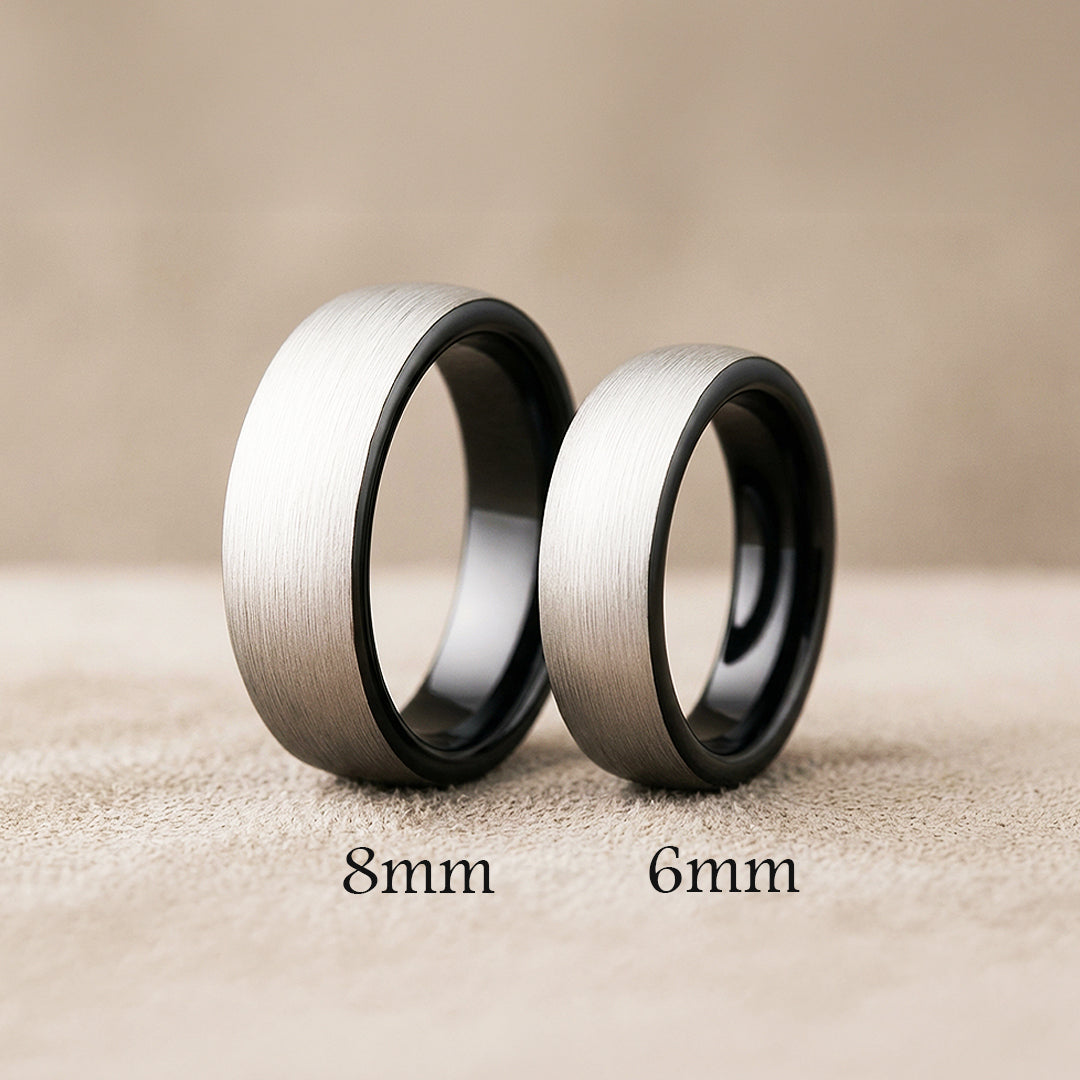 Resolve | Tungsten Couple Rings | Silver Wedding Bands - Ring | Singapore Jewellery, Wedding Rings &amp; Gifts | Same Day Delivery | Tiara.com.sg