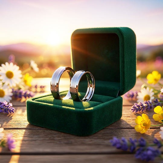 Serenity | Tungsten Couple Rings | Silver Wedding Bands - Ring | Singapore Jewellery, Wedding Rings &amp; Gifts | Same Day Delivery | Tiara.com.sg