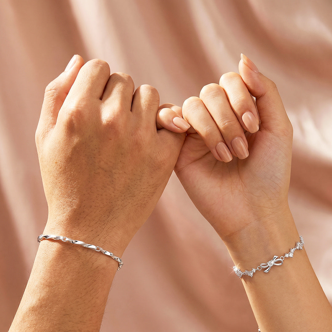 Silver &amp; Shine Couple Bracelets