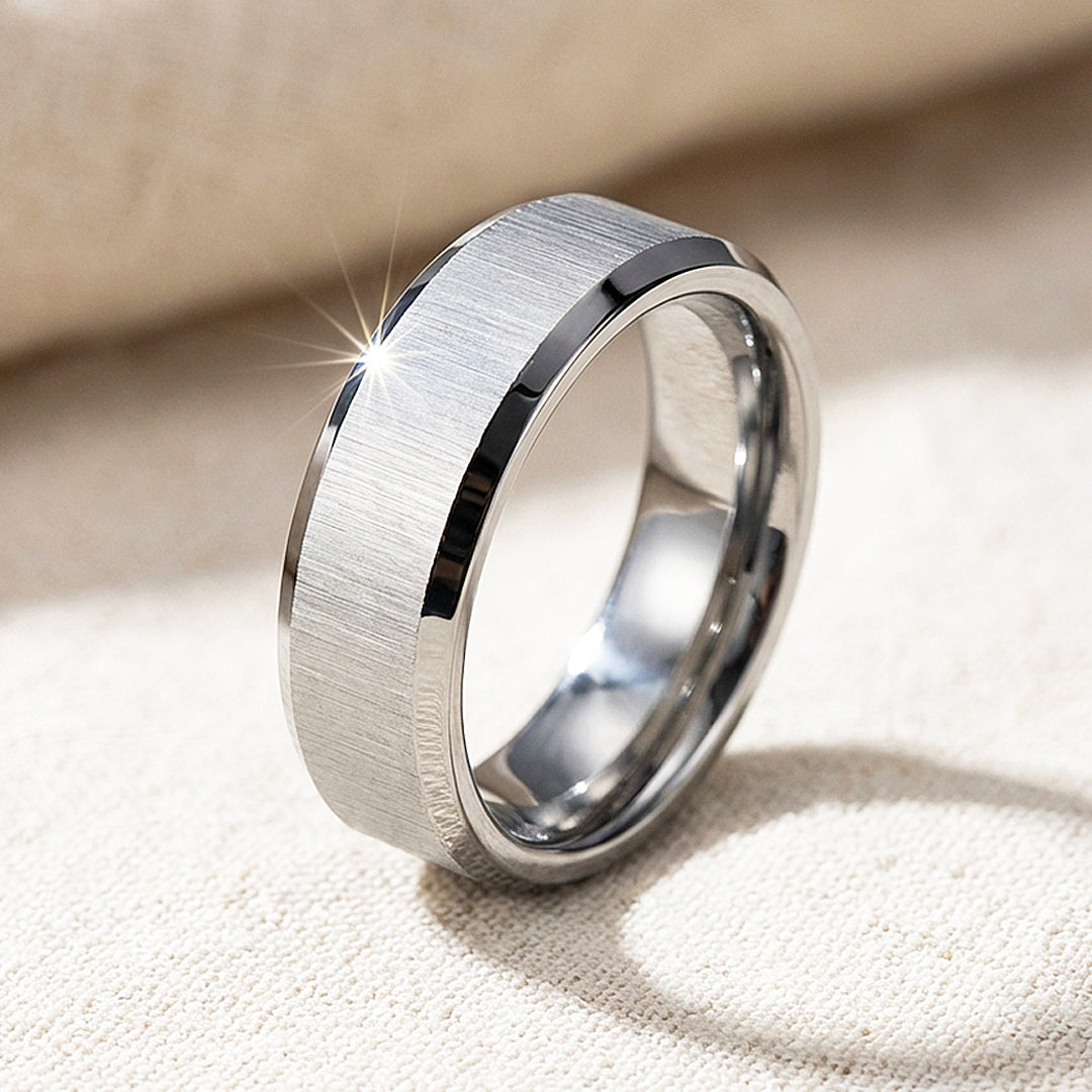 Span Brushed Tungsten Carbide Ring - Ring | Singapore Jewellery, Wedding Rings & Gifts | Same Day Delivery | Tiara.com.sg