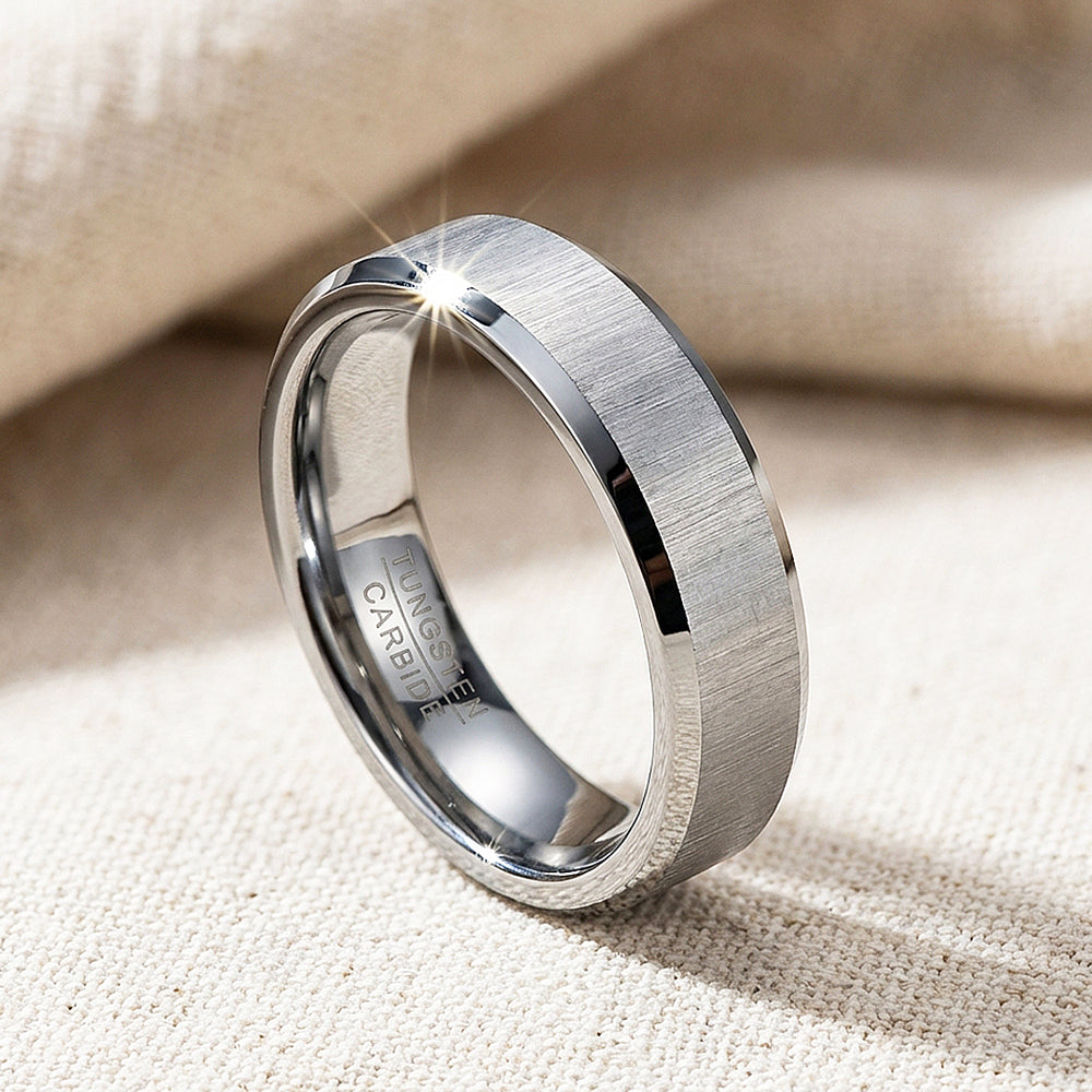 Span Brushed Tungsten Carbide Ring - Ring | Singapore Jewellery, Wedding Rings & Gifts | Same Day Delivery | Tiara.com.sg