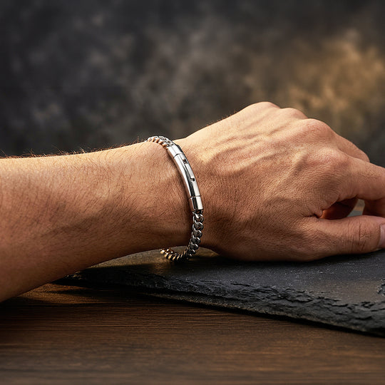 Apex Titan | Premium Titanium Steel Box Chain Bracelet in High-Polished Silver - Bracelets | Singapore Jewellery, Wedding Rings &amp; Gifts | Same Day Delivery | Tiara.com.sg