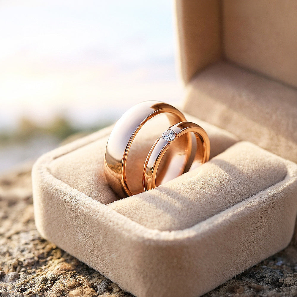 Sugar | High-Polished Classic Dome Solitaire Wedding Band