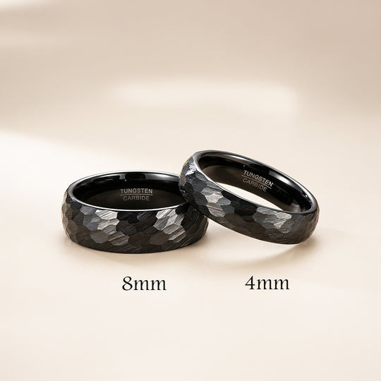 Tower | Tungsten Couple Rings | Black Wedding Bands - Ring | Singapore Jewellery, Wedding Rings &amp; Gifts | Same Day Delivery | Tiara.com.sg