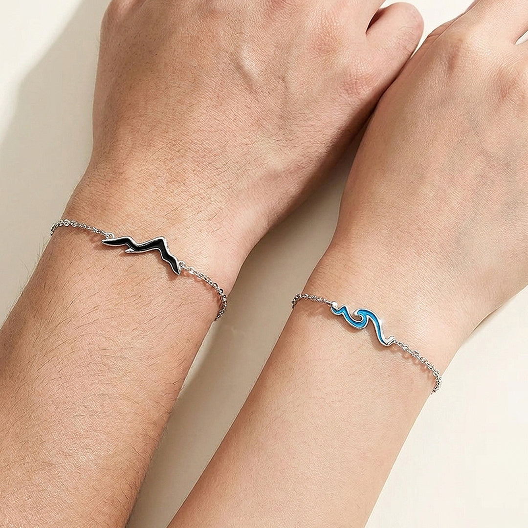 Waves and Peaks | Couple Bracelets