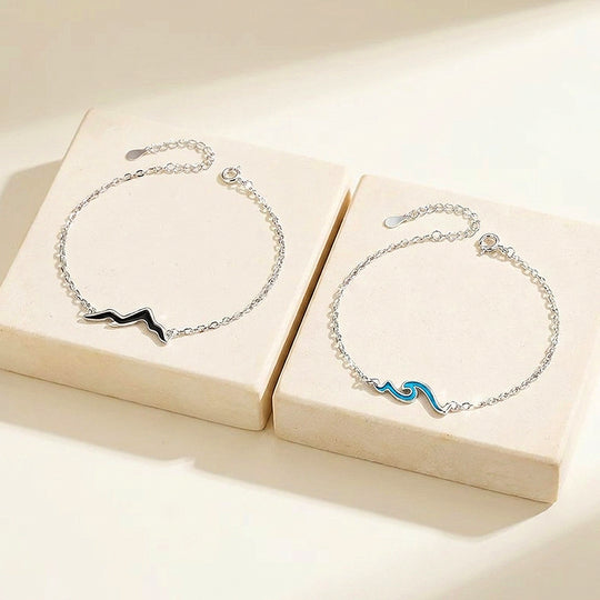 Waves and Peaks | Couple Bracelets