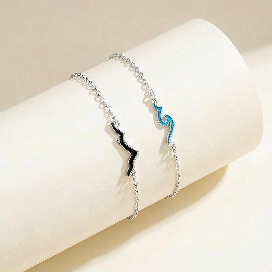Waves and Peaks | Couple Bracelets