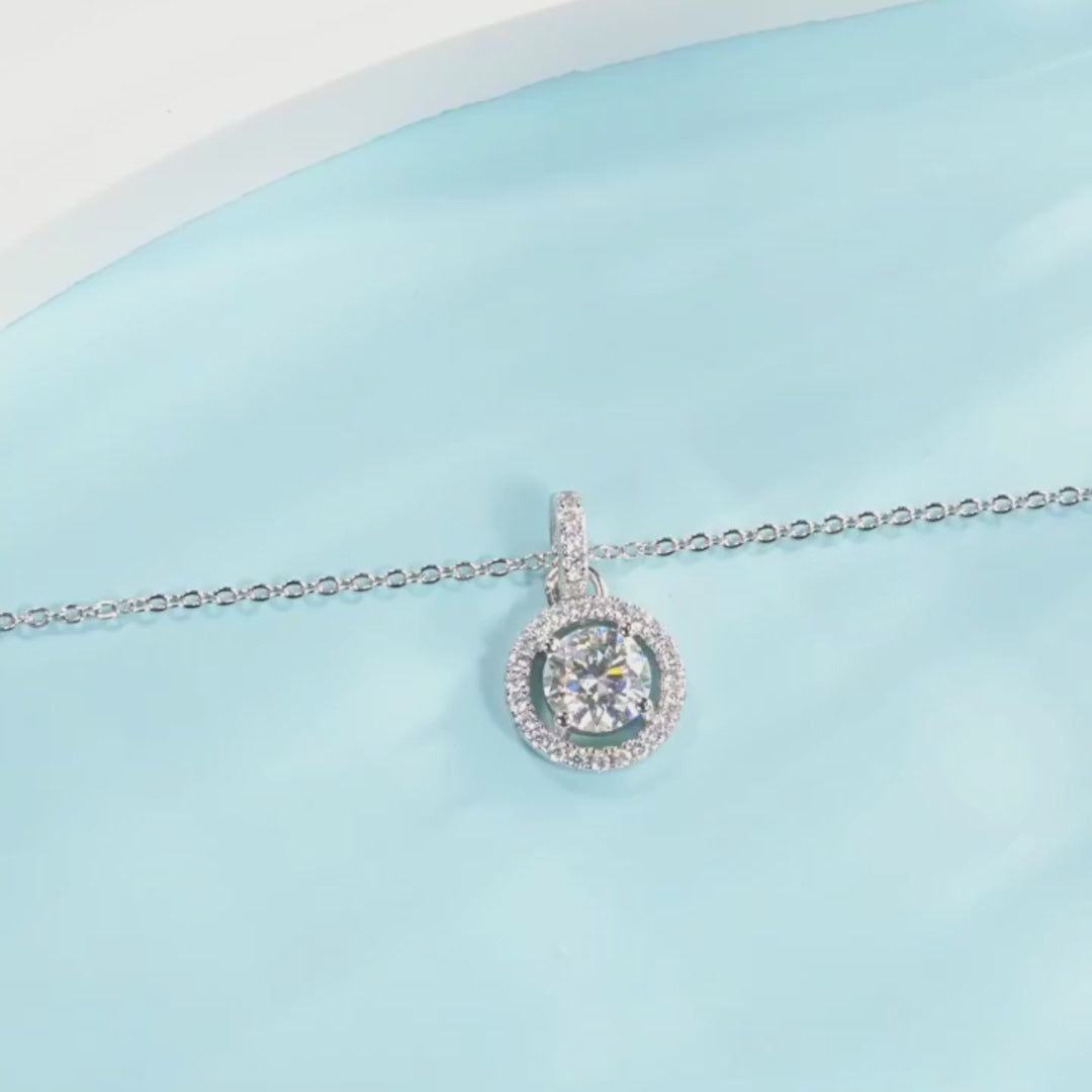 Prm2004: The Moissanite Grand Halo Necklace