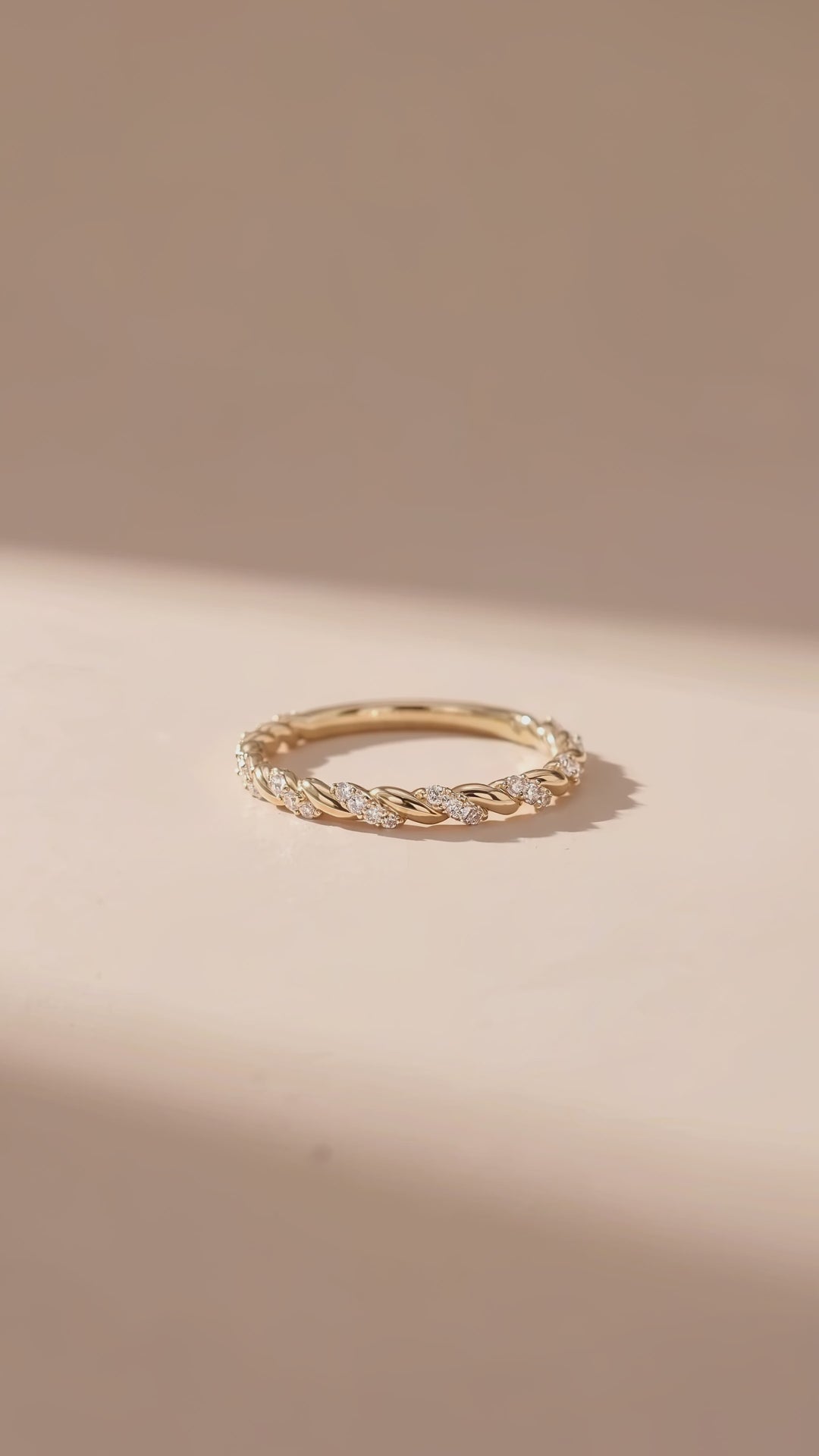 Twisted Moissanite Rope Band Ring | 925 Sterling Silver | PRM5048