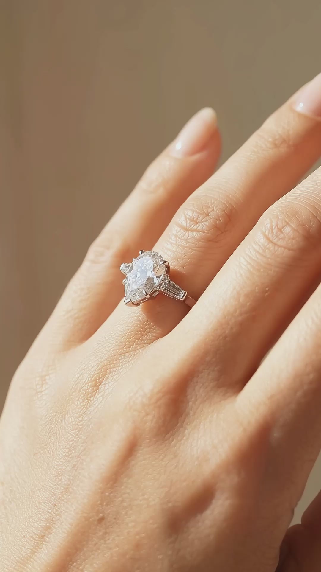 Pear Cut Three-Stone Women Ring | 925 Sterling Silver | PRM7179