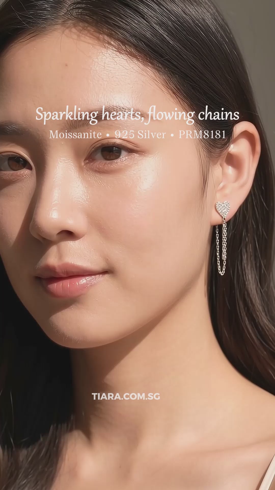 Heart Chain Tassel Earrings | 925 Sterling Silver | PRM8181