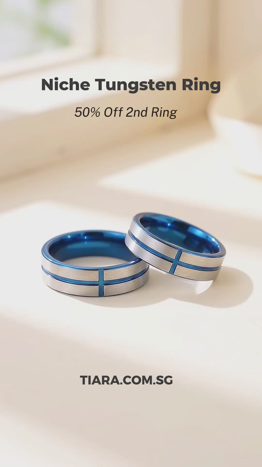 Niche | Tungsten Couple Rings | Silver Wedding Bands