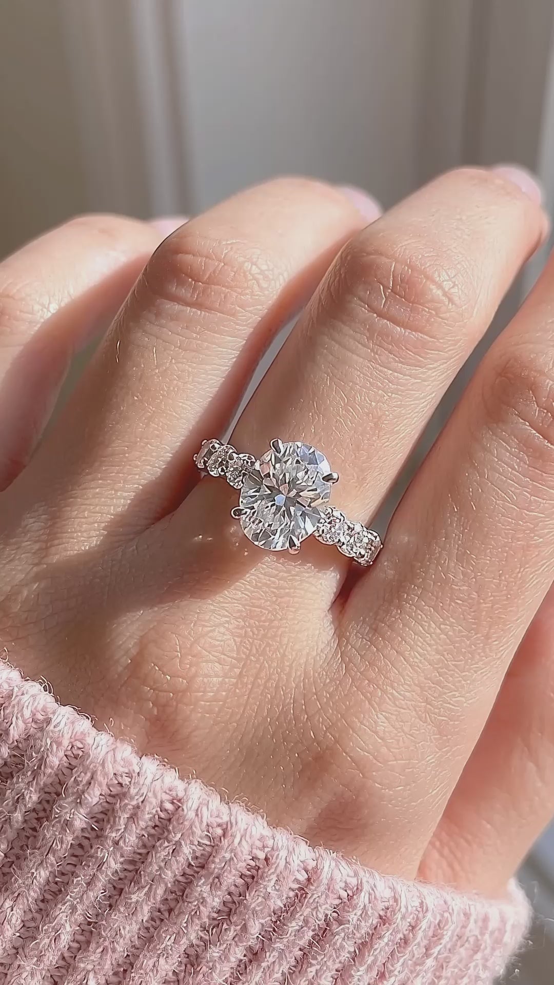 Oval Cut Moissanite Solitaire Ring | 925 Sterling Silver | PRM7119