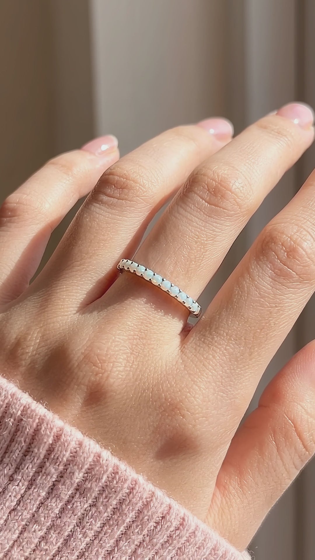 Opal Stackable Band Ring | 925 Sterling Silver | Prm5024