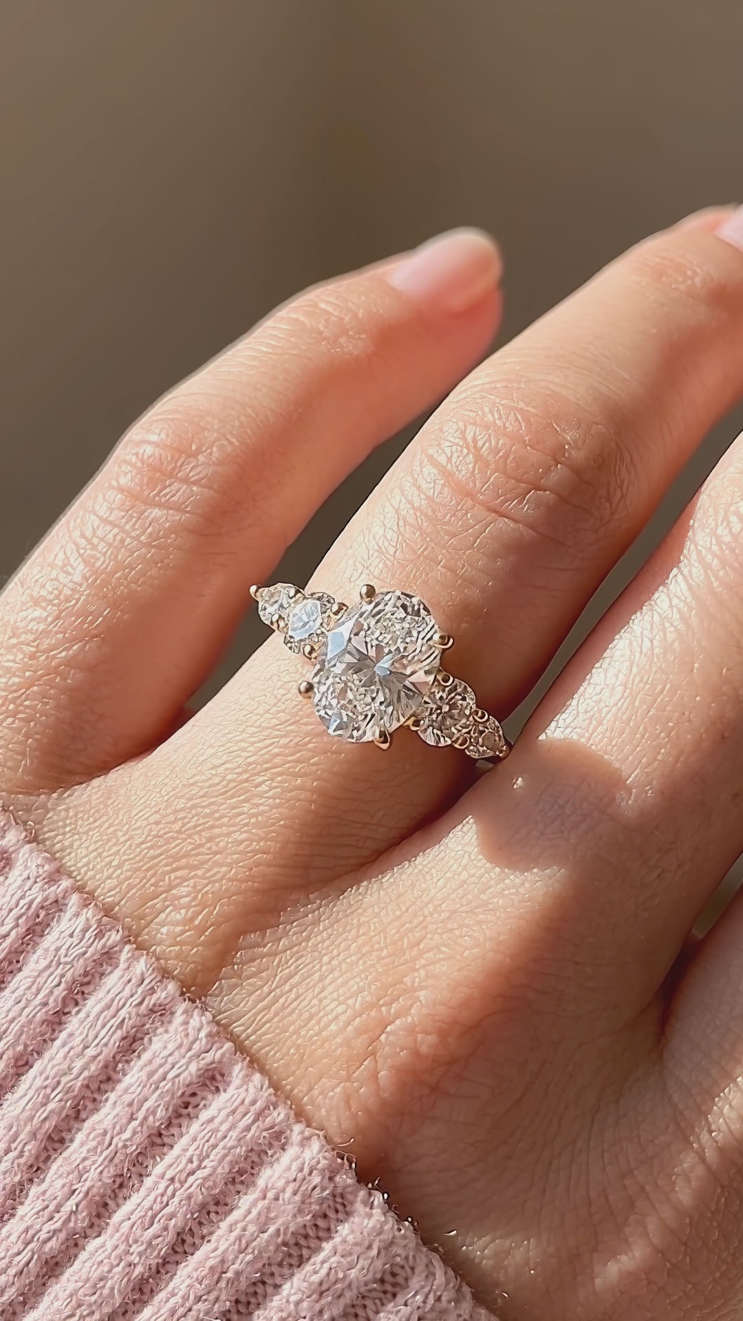 Five-Stone Oval Moissanite Ring | 925 Sterling Silver | PRM7225