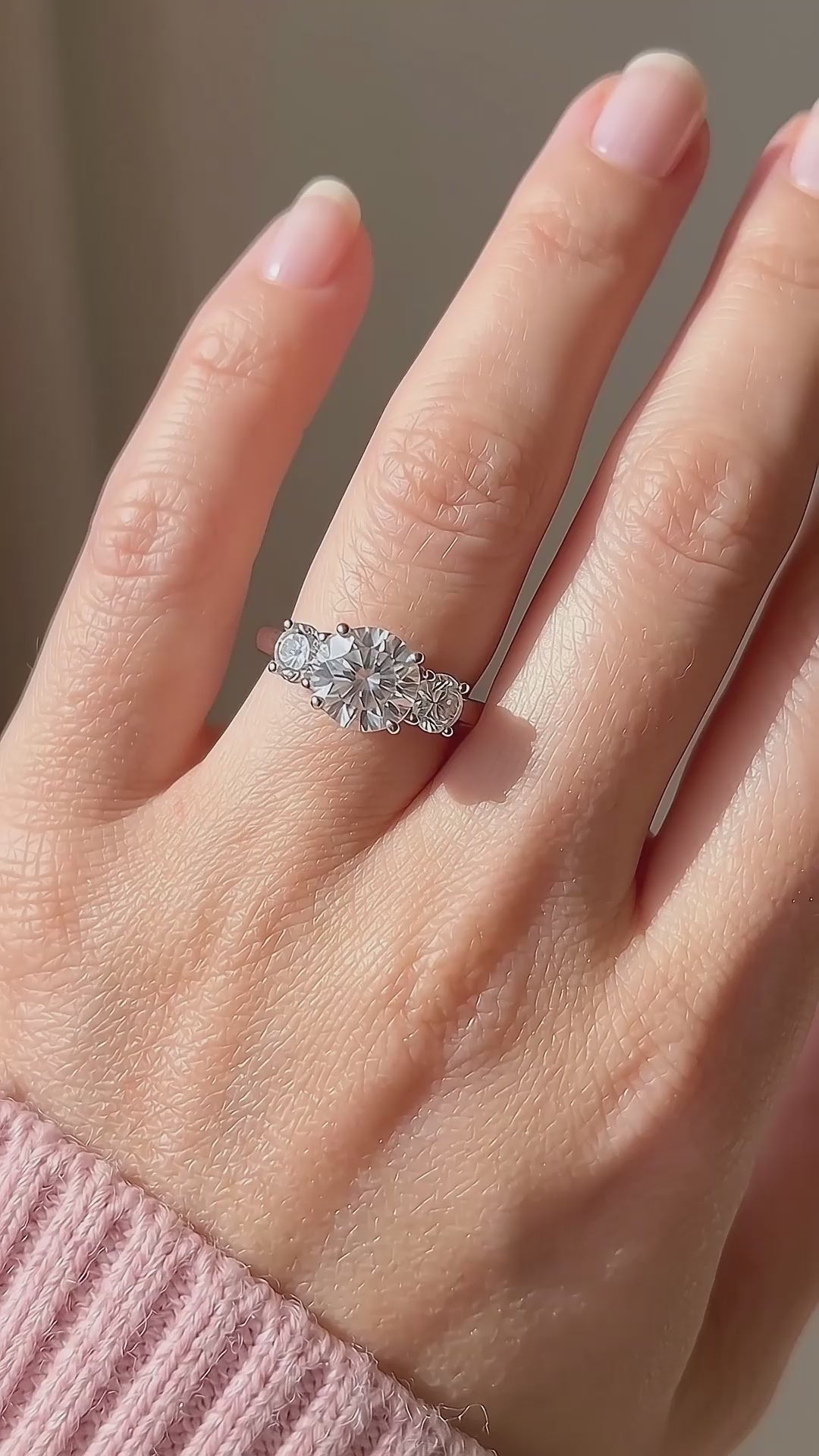 Trilogy Moissanite Women Ring | 925 Sterling Silver | PRM7151