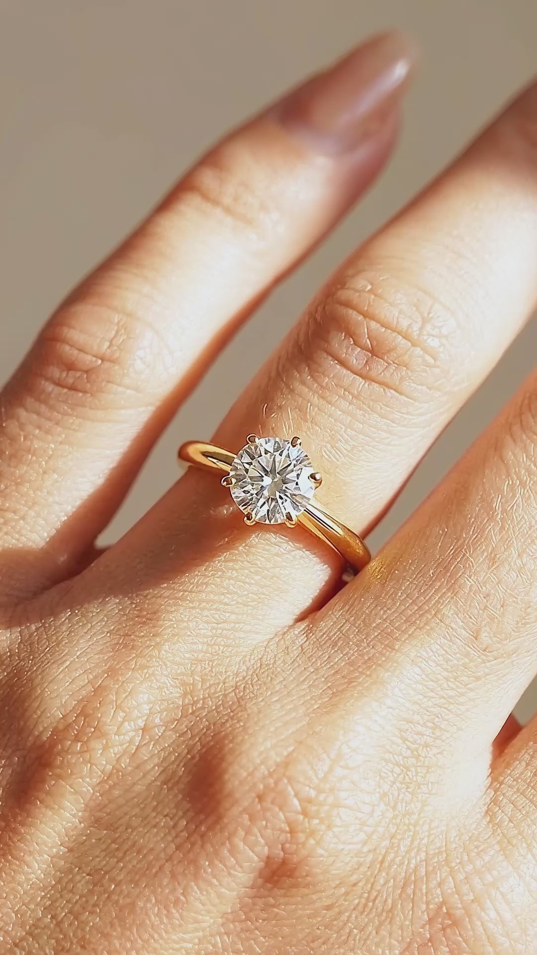 Moissanite Solitaire Engagement Ring | 925 Sterling Silver | PRM7198