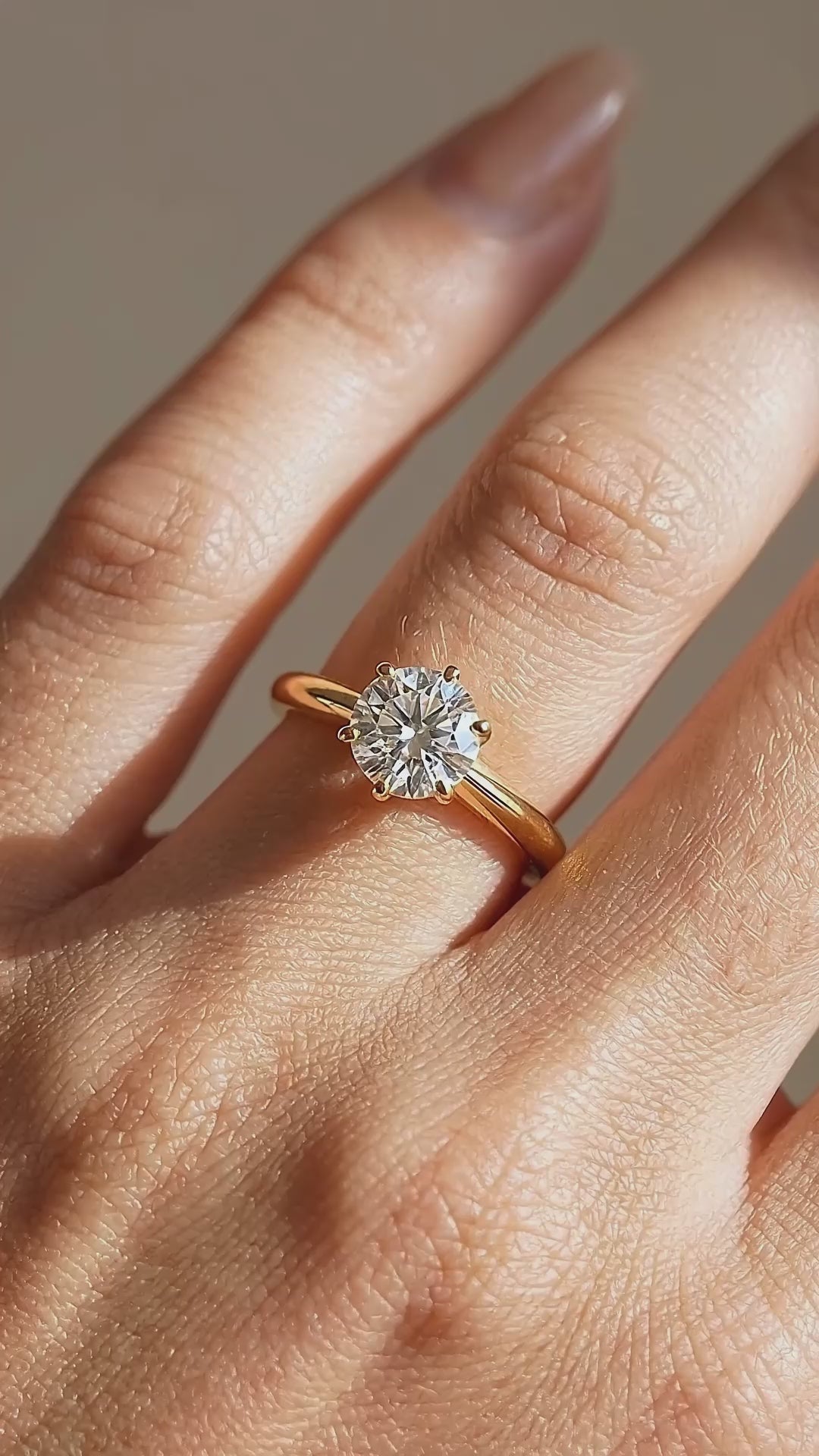 Moissanite Solitaire Engagement Ring | 925 Sterling Silver | PRM7198
